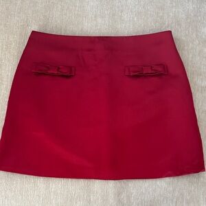 H&M Red Mini Skirt with Bows